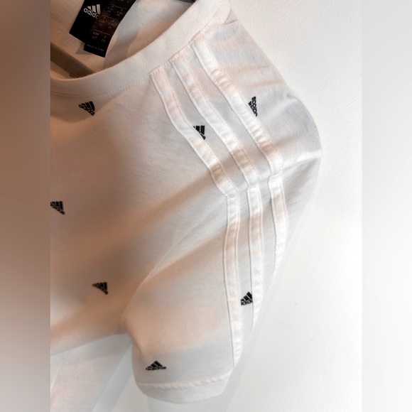 Adidas Women's All Over Print Crop Tee - Picture 3 of 6